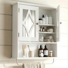 Bathroom Wall Cabinet With Mirror  Over The Toilet Storage Cabinet With Towel   