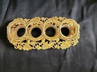 Vintage Lipstick Holder Gold-tone Metal Filigree Used