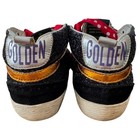 Womens Golden Goose Mid-star Black Suede Purple Logo Sneakers Sz Eu 36   Us 6