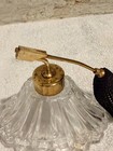 Vintage Glass Perfume Atomizer Bottle  pressed Glass large  emtpy A7
