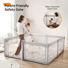 Foldable Baby Playpen 59x71 Portable Indoor Outdoor Gate Light Grey Rw-042