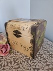 Antique Victorian Celluloid Collar Cuff Vanity Dresser Box     