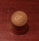 Antique 14k Karat Solid Yellow Gold Thimble With Design Details Size 7