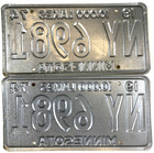 Vintage Minnesota 1977 Auto License Plate Set Pair Ny 6981 Garage Pub Wall Decor