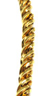 Gold Tie Collar Bar Thick Rope Chain Hook Button 2-1 2  Inch Vtg Men s Accessory