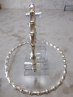 Vintage 925 Italy Sterling Silver Necklace And Bracelet Set- Etched Bamboo Links