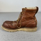 Thorogood 814-4200 Men s 6  Leather Moc Soft Toe Boots Tobacco Brown Size 9d Usa