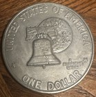 Novelty  Eisenhower Bicentennial Silver Dollar Coaster 3 Inch Metal Coin