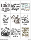 Bible Verses Scripture  Embroidery Machine Designs Pes Jef Hus Exp Dst On Usb