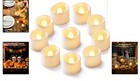 24 Flameless Led Flickering Tea Lights - 200  Hour Battery For Safe Ambiance