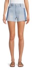 New Time   Tru Womens Patchwork Fashion Denim Shorts Size 10