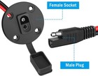 Electop Sae Connector Power Socket Sidewall Port  Weatherproof 12awg-1 1ft 