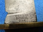 Original Vintage Vietnam Us Western W49 Bowie Knife And Sheath Made In 1965-67