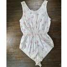 Victorias Secret Vintage Cotton Romper Jumpsuit Floral Lace Nighty Small Korea