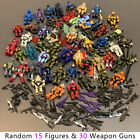 Random 45pcs  15 Figures  30 Gun  Halo Mega Bloks Construx Unsc Elite Spartan  a