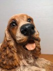 Homco Cocker Spaniel Dog Statue Figurine Large 8  X 14  Resin Vintage 1986