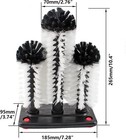 3 Brush Bar Glass Washer With Suction Base  2 Short   1 Long 
