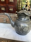 Antique Silverplated Royal Co Quadruple Plate Teapot Cut Embossed Designs