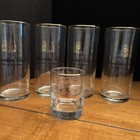 New Vtg Canadian Club Whiskey Glasses-set Of 4 Gold Rim  the Best In The House 