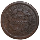 1853 1c Bn Braided Hair Cent-slanted 5 Choice   Fine   Free Shipping- Smh-390
