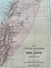 Map Of The United Kingdom Of Saul David Solomon Circa 1895 Bible Lithograph