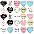 1500 Pcs Floral Thank You Stickers  Heart-shaped Thank You Stickers 1 Inch 