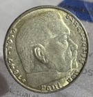 Nazi Germany  beautiful  Genuine Ww2 Third Reich 2 Reichsmark 62 5  Silver Coin