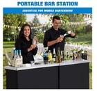 Gobar Portable Double Bar Table Set - Mobile Bartender Station For Standard-new