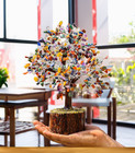 250mm Seven Chakra Stone Chips Meditation Healing Reiki Spirit Decorative Tree