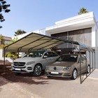 20x20ft Metal Carport With Sidewall Heavy Duty Outdoor Shelter Garage For Pickup