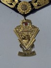 Vintage Bpoe Elks Lodge Past Ddger Collar Velvet Gold Tone