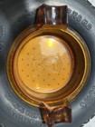 Vintage Firestone Ashtray With Amber   Orange Glass Insert  the Mark Of Quality 