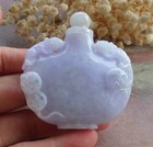 Certified Lavender A Jade Jadeite Display Dragon Pi Xiu Snuff Bottle 658035 Tn