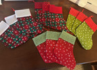 Personalized Christmas Stocking Embroidered Name Snowflake plaid 12 Available