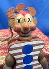 Austria Wooden Jumping Jack Clown Pull String Toy Ornament Painted Wood Vtg Read