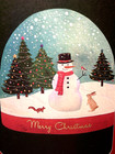 Papyrus Embossed Snowman Snowglobe Christmas Boxed Cards 12 Count Bunny Foil Htf