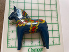 Vintage Blue Dala  Horse Nils Olsson Sweden  Bx4