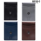 Men Rfid Blocking Wallet Slim Card Holder Leather Bifold Minimalist Front Pocket