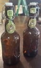 2 Vintage Grolsch Beer Amber Bottles Brown Empty 9    16oz Premium Lager