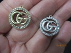 Gucci 2 Zip Pull   Charm  16mm Silver     Gold Tone   Metal   So Pretty