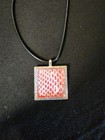 Brand New Handmade Snake Shed Skin Jewelry Red Necklaces Square Black Cord