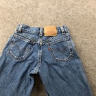 Vintage Levi 562 Shorts Boys 11 Blue Orange Tab Loose Fit Slim Jorts Youth