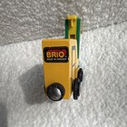 Brio Wooden Forklift Truck Toy Yellow green With Moving Forks  Made In Sweden 