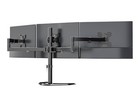 Triple Monitor Stand Free Standing Three Lcd Monitor Fully Adjustable Desk Mount