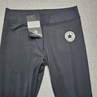 Converse All Star Girls Leggings Large 12-13 Black Youth Kids Pants School Gym