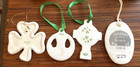 Lot Of 4 Vtg Porcelain Celtic Ornaments W  Shamrocks Incl 2 Royal Tara Ireland