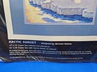 Vtg Dimensions Arctic Sunset Needlepoint Kit 1995 Polar Bears Cub Mother Glacier