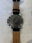 Akribos Xxiv Chronograph Men s Quartz Wristwatch Silver Dial Black Leather Strap