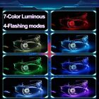 Fun Led Glasses 7 Color Light Up Flashing Clear Lenses Visor Goggles Rave Party