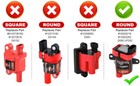 8x Round Ignition Coil   Spark Plug  For Gmc Chevy Express Silverado Suburban Us